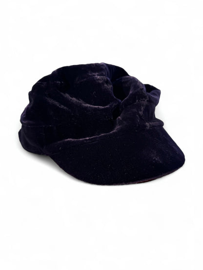 VTG Rare Rugby Ralph Lauren Purple Velvet Baker Boy Cap Hat Size: M/L