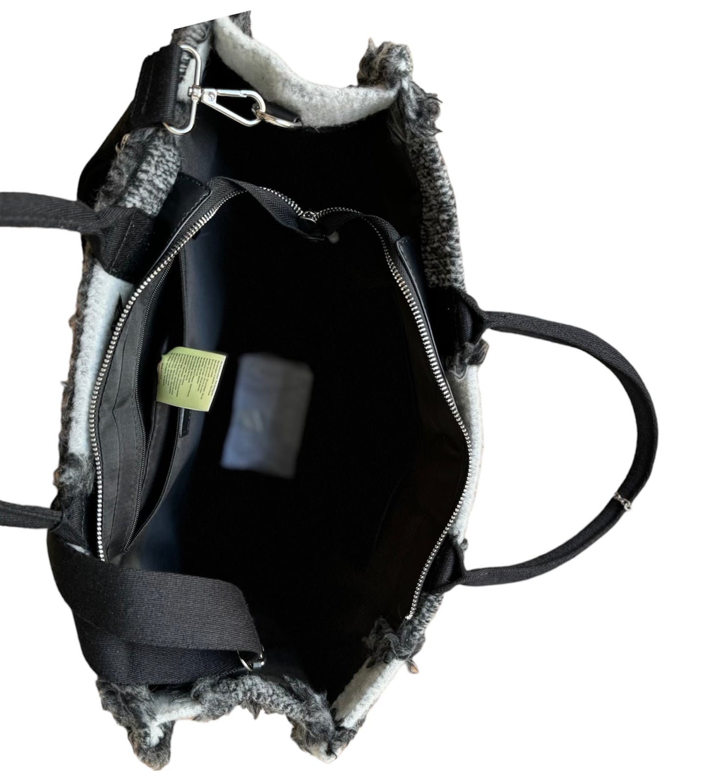 Alex•Max Europe Faux Fur Patchwork Crossbody Tote Purse Bag