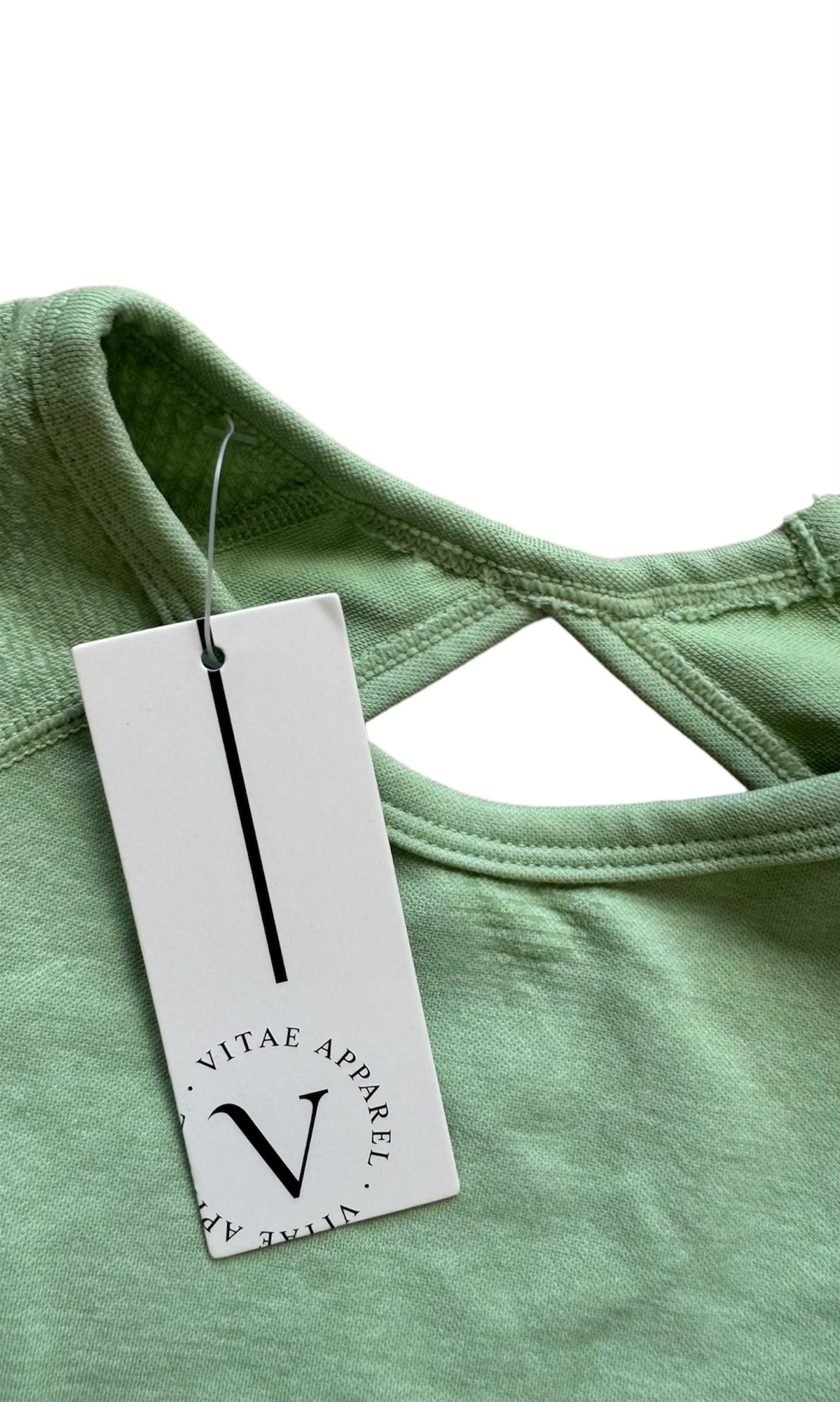 Vitae Apparel Recharge LS Crop Top Lime Green Women's Size: M