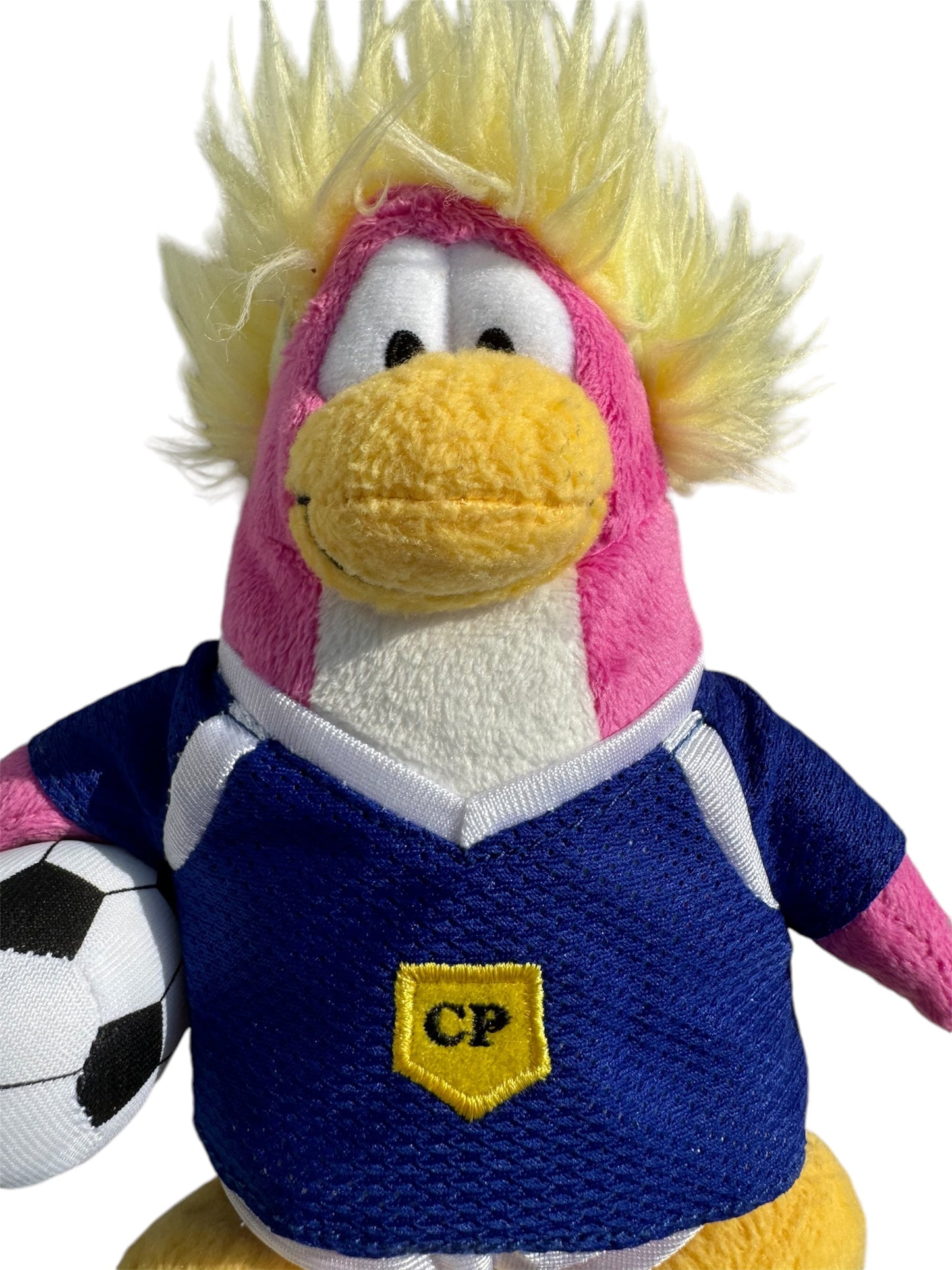 Disney Club Penguin Blue Soccer (F) S8 & Red Football S9 Players Plush Bundle