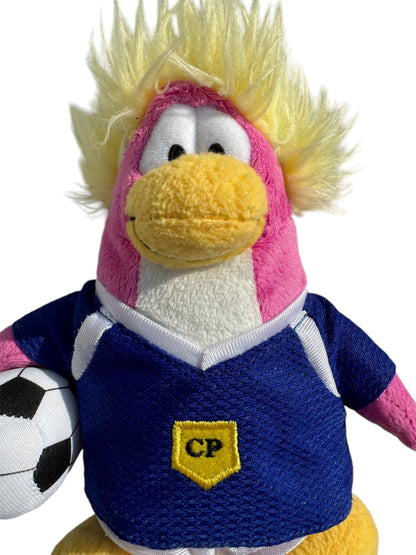 Disney Club Penguin Blue Soccer (F) S8 & Red Football S9 Players Plush Bundle