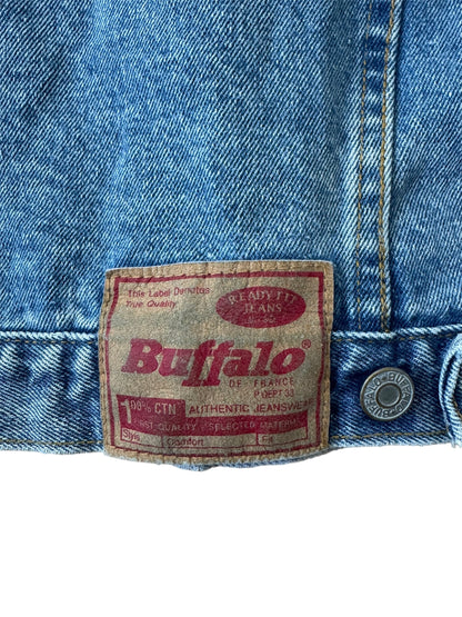 VTG Buffalo Jean Jacket 100% Cotton Rare Embroidery “YOP” Size: M