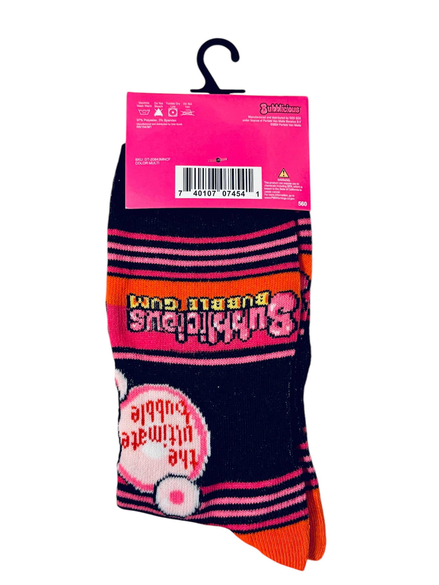Bubblicious Bubble Gum Crew Socks