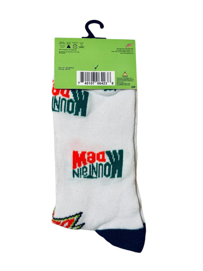 Mountain Dew White Crew Socks