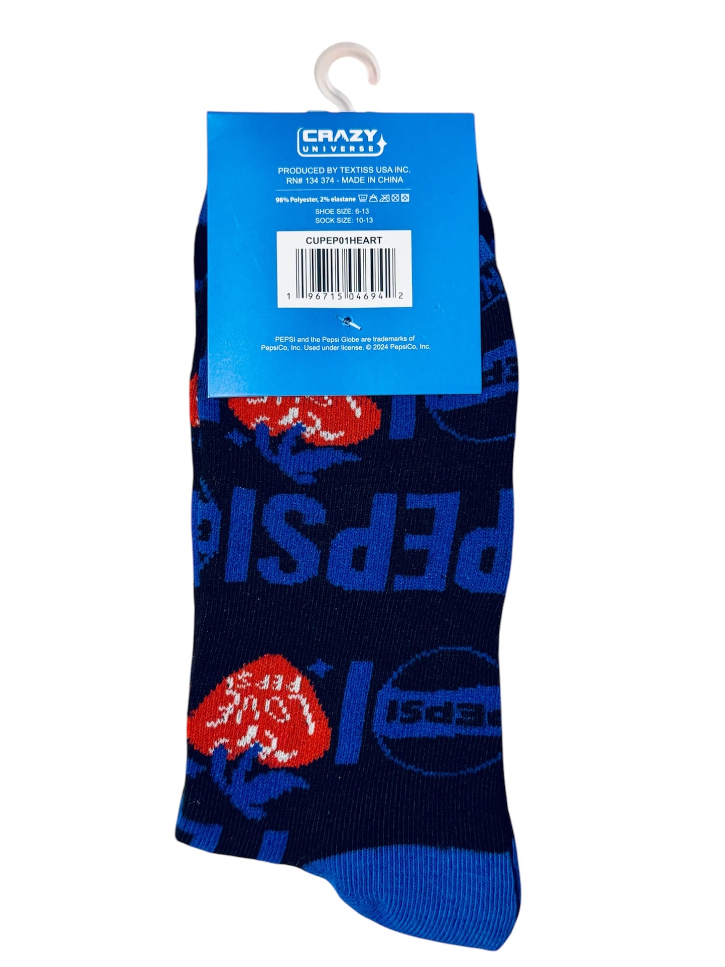 Pepsi Black Crew Socks