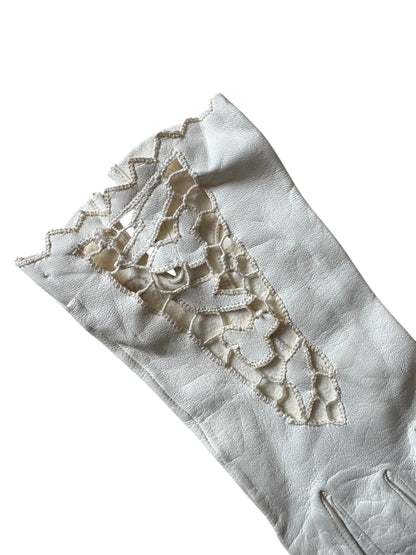 VTG Unbranded '50s/'60s Ivory White Ladies Formal Gloves Size: 7 1/2