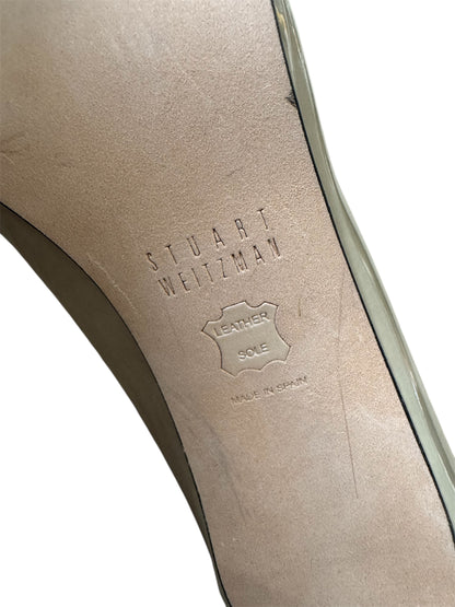 Stuart Weitzman Avignon Adobe Aniline Peep Toe Heels Leather US 7