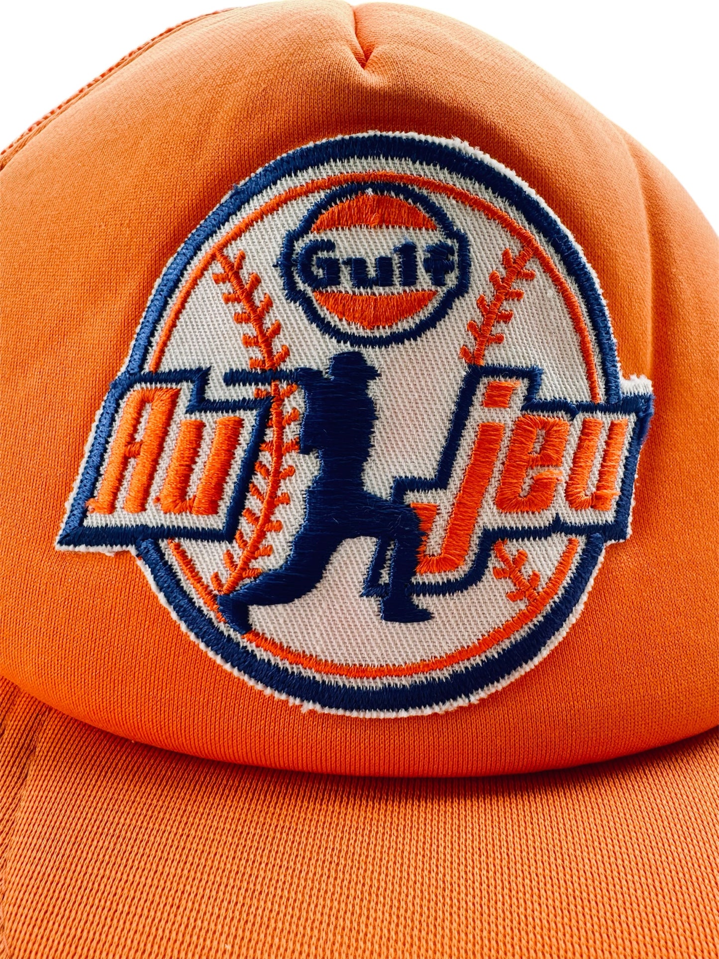 VTG Gulf Oil Au Jeu Snapback Trucker Hat Cap