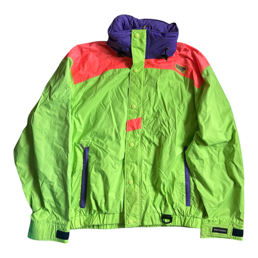VTG ‘90s Nat Lacen Dermoflex Windbreaker Jacket w Hood Colourblock Size: M