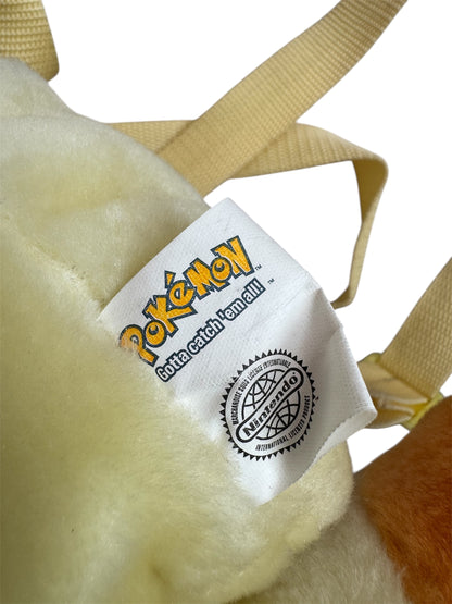 VTG ‘90s Rare Nintendo Official Pokémon Meowth Plush Zipper Backpack