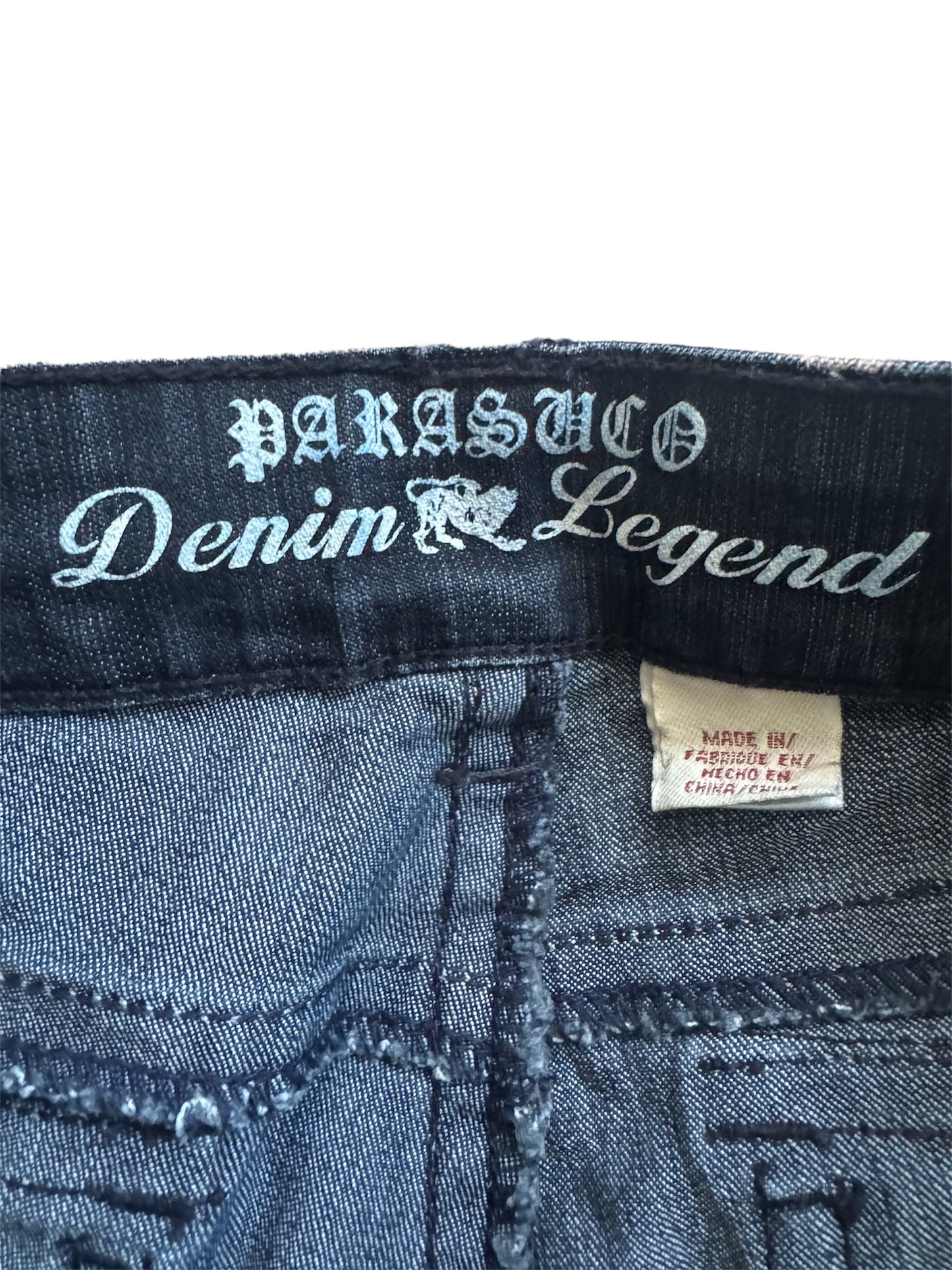 VTG Y2K Parasuco Denim Legend Women's Dark Blue Wide Leg Jeans Size: 28