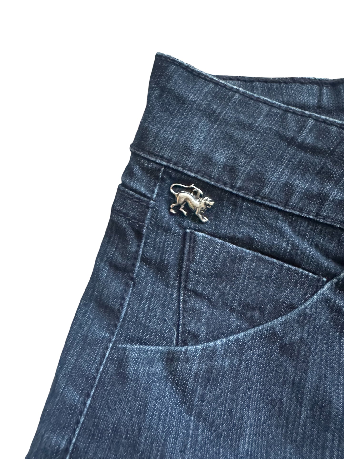 VTG Y2K Parasuco Denim Legend Women's Dark Blue Wide Leg Jeans Size: 28