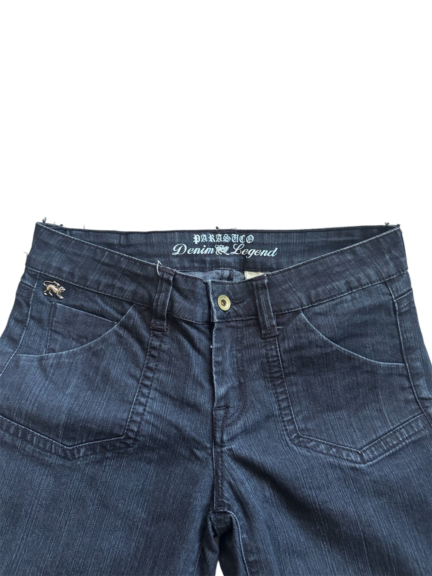 VTG Y2K Parasuco Denim Legend Women's Dark Blue Wide Leg Jeans Size: 28
