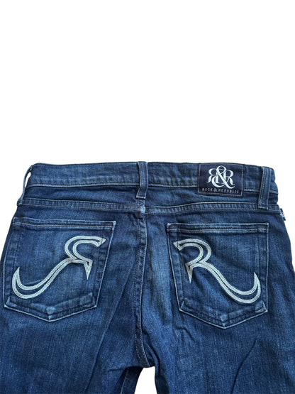 Rock & Republic Berlin Skinny Blue Women's Jeans Size: 27