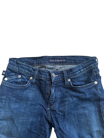 Rock & Republic Berlin Skinny Blue Women's Jeans Size: 27