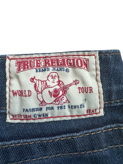 True Religion Gwen Skinny Blue Women's Zippered Ankle Jeans Size: 27