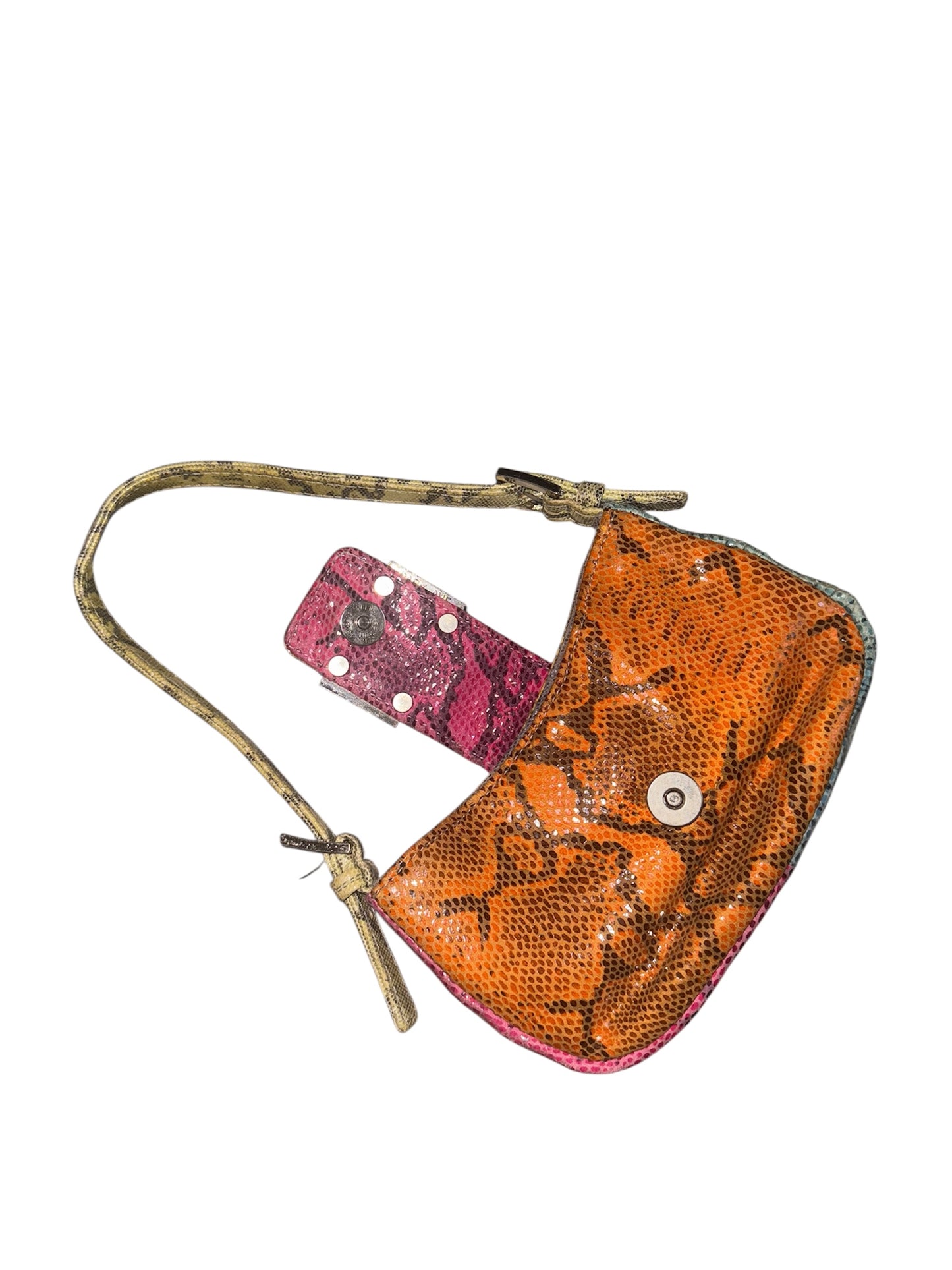 Park Avenue International Mini Shoulder Bag Purse Multicolour Snake Print