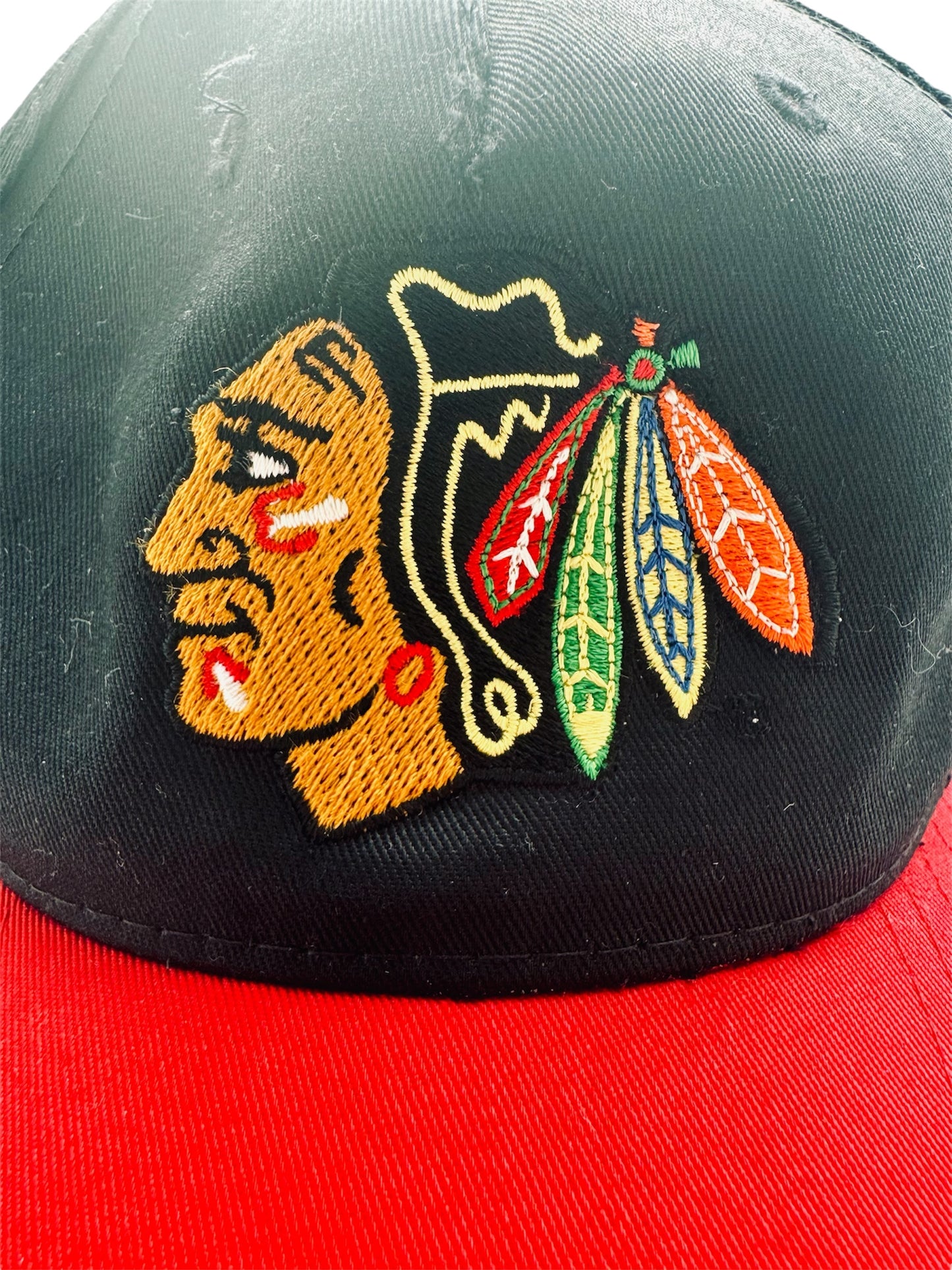VTG '90s A.J.M. Chicago Blackhawks NHL Snapback Hat Cap