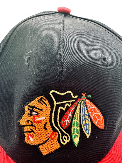 VTG '90s A.J.M. Chicago Blackhawks NHL Snapback Hat Cap
