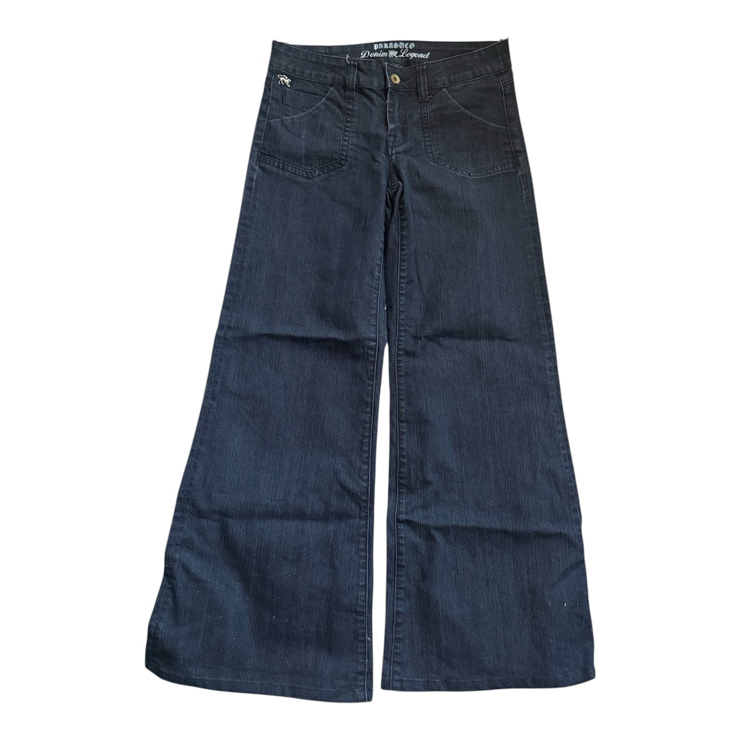 VTG Y2K Parasuco Denim Legend Women's Dark Blue Wide Leg Jeans Size: 28