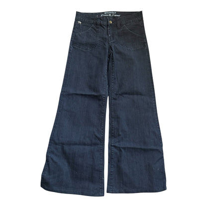 VTG Y2K Parasuco Denim Legend Women's Dark Blue Wide Leg Jeans Size: 28