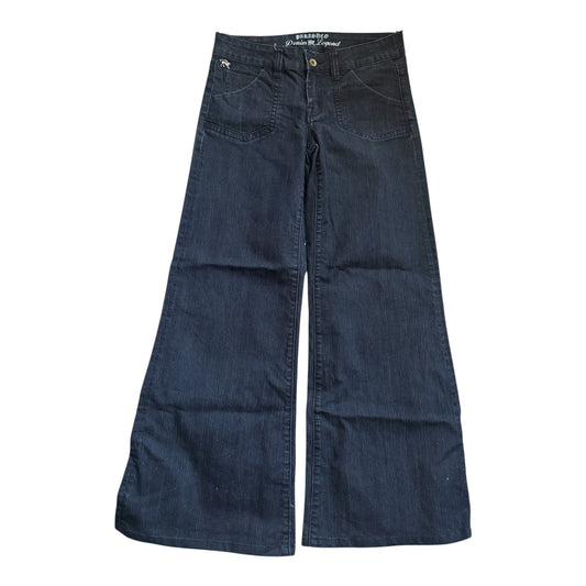 VTG Y2K Parasuco Denim Legend Women's Dark Blue Wide Leg Jeans Size: 28