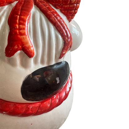 VTG Black & White Cow Ceramic Cookie Jar