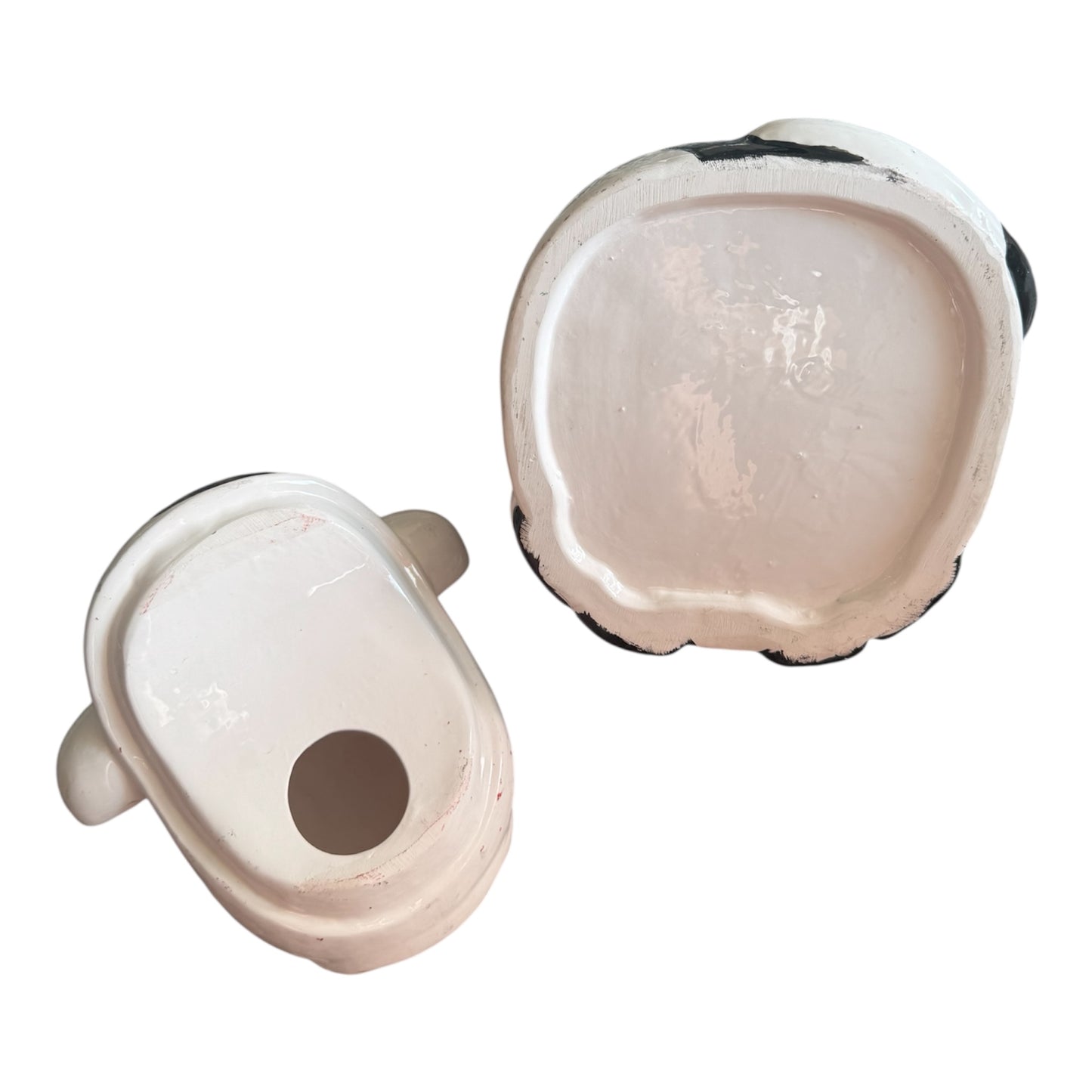 VTG Black & White Cow Ceramic Cookie Jar