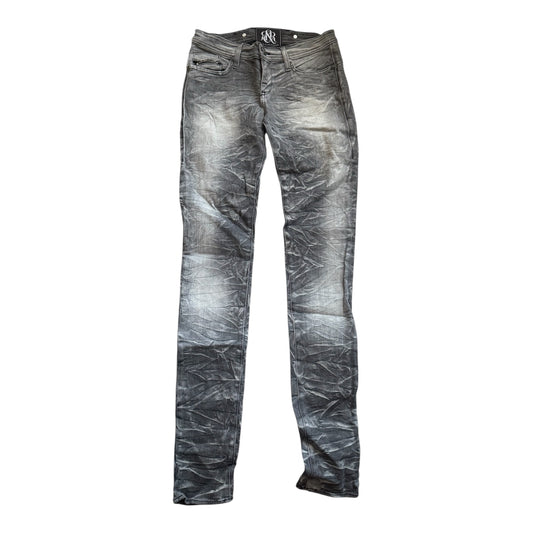 Rock & Republic Rowdy B#@!H Low Rise Skinny Gray Women's Jeans Size: 26
