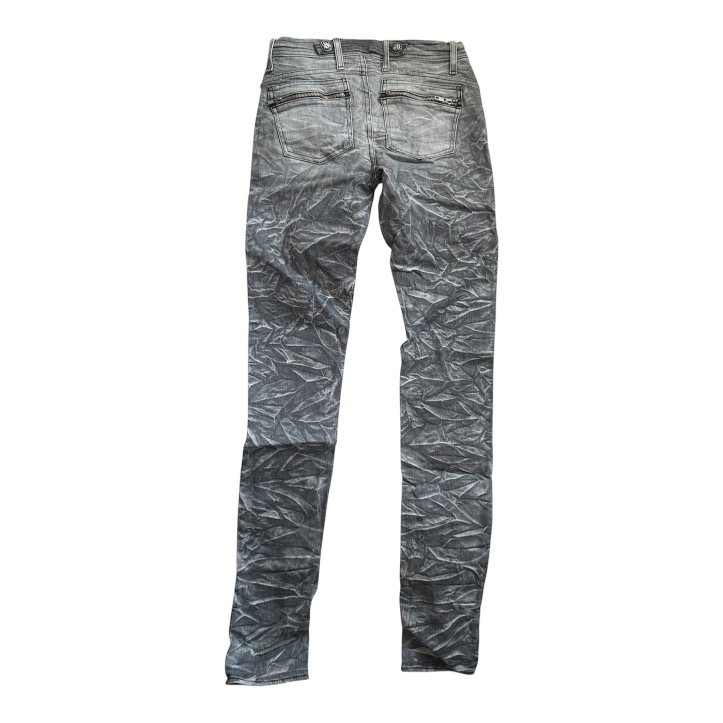 Rock & Republic Rowdy B#@!H Low Rise Skinny Gray Women's Jeans Size: 26