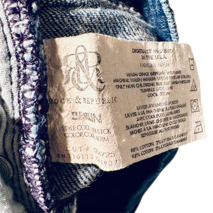 Rock & Republic Berlin Skinny Blue Women's Jeans Size: 27