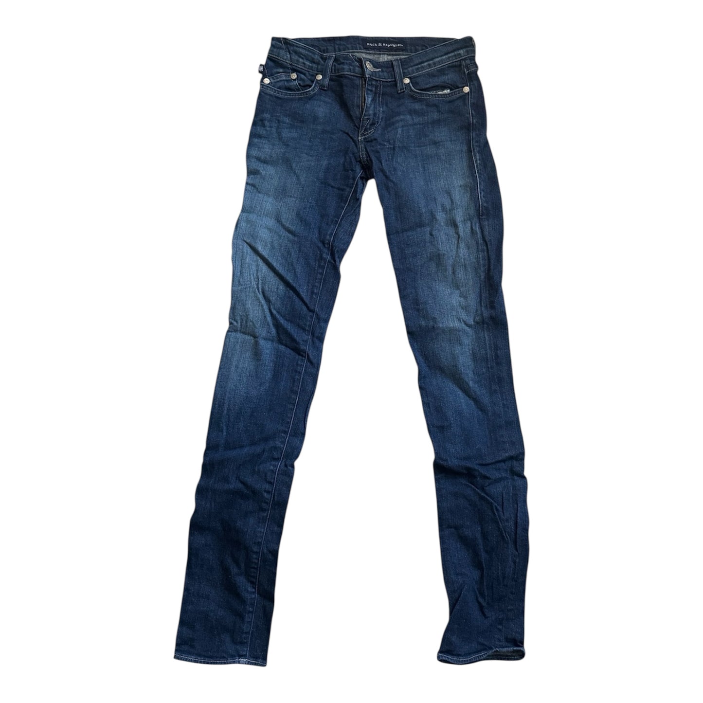 Rock & Republic Berlin Skinny Blue Women's Jeans Size: 27