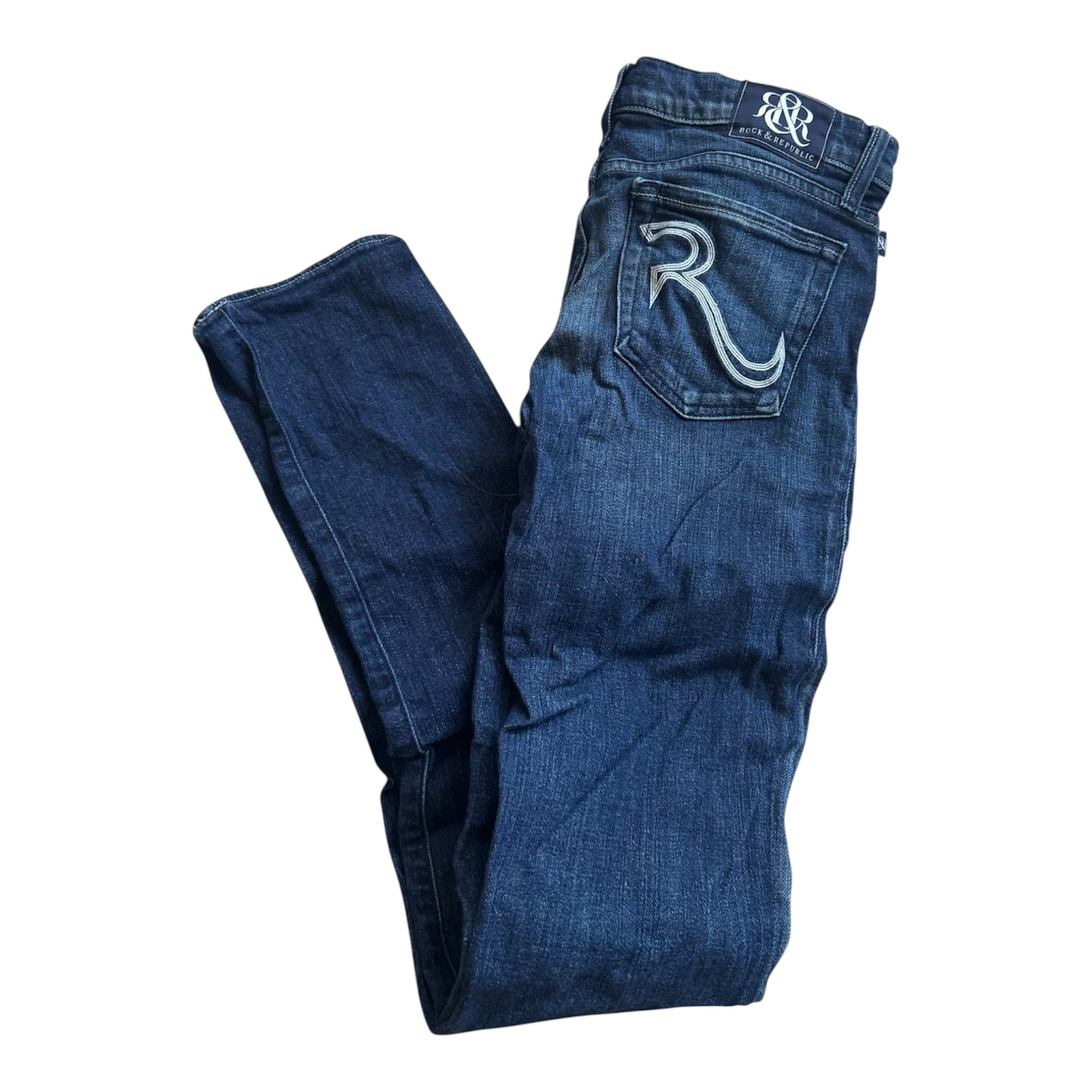 Rock & Republic Berlin Skinny Blue Women's Jeans Size: 27