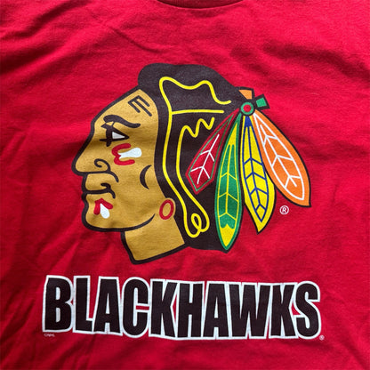 Y2K Retro Chicago Blackhawks NHL Bulletin T-Shirt Size: XL