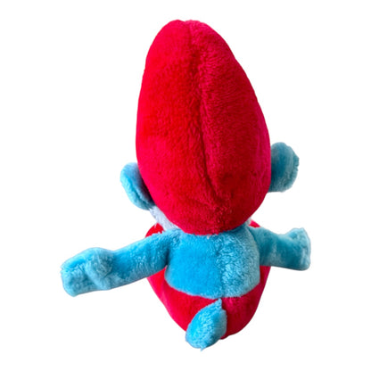 VTG 1979/81 The Smurfs Seated Smurf & Papa Smurf Bean Bag Plush Toy Bundle