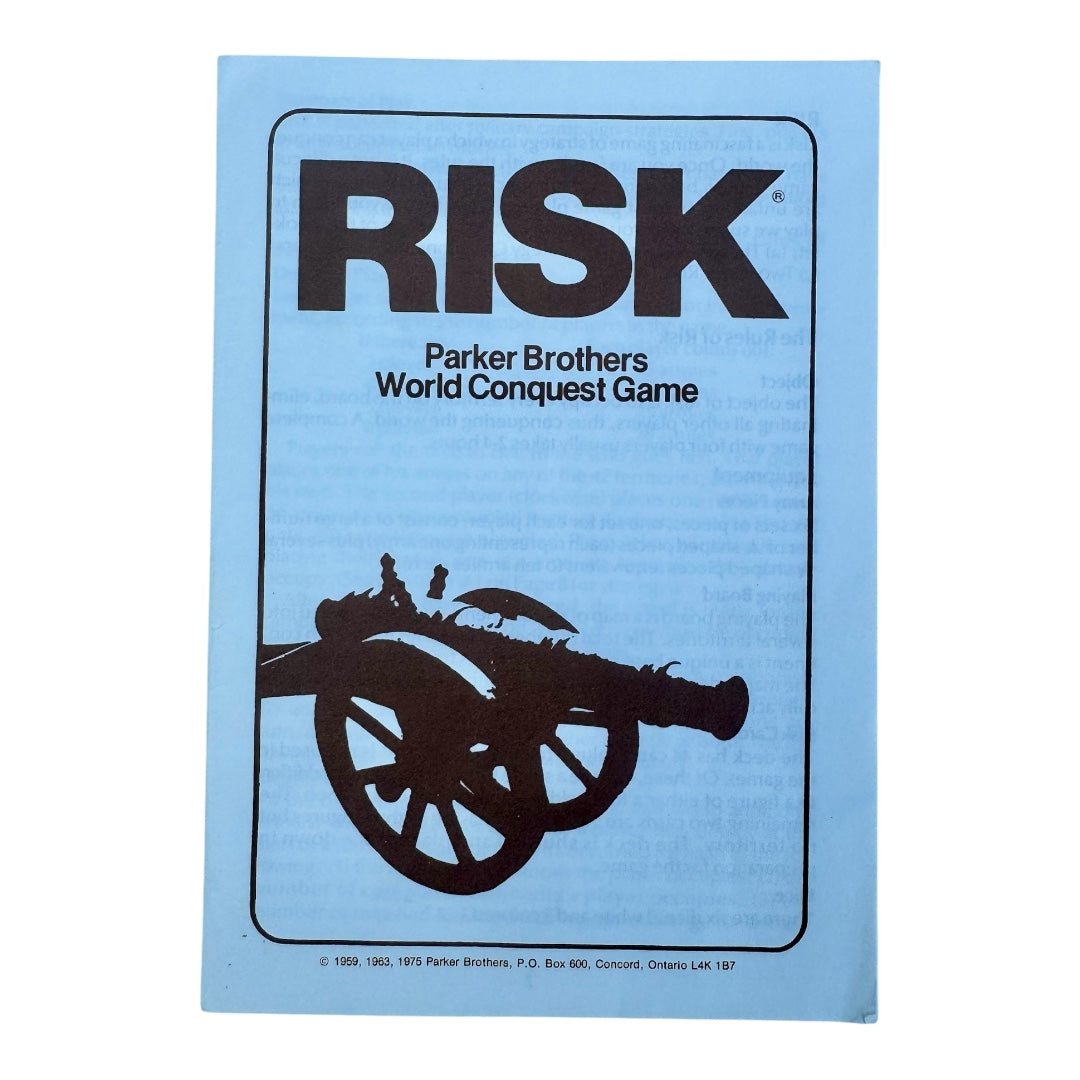 VTG 1975 RISK Parker Brothers World Conquest Game Board Game