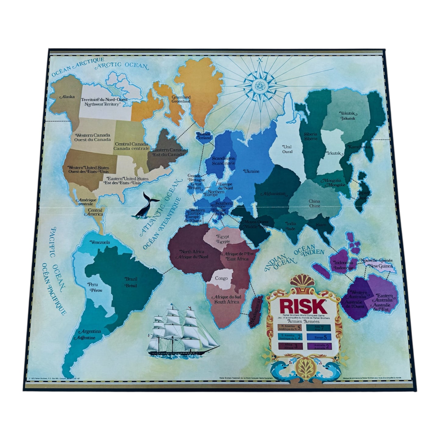 VTG 1975 RISK Parker Brothers World Conquest Game Board Game