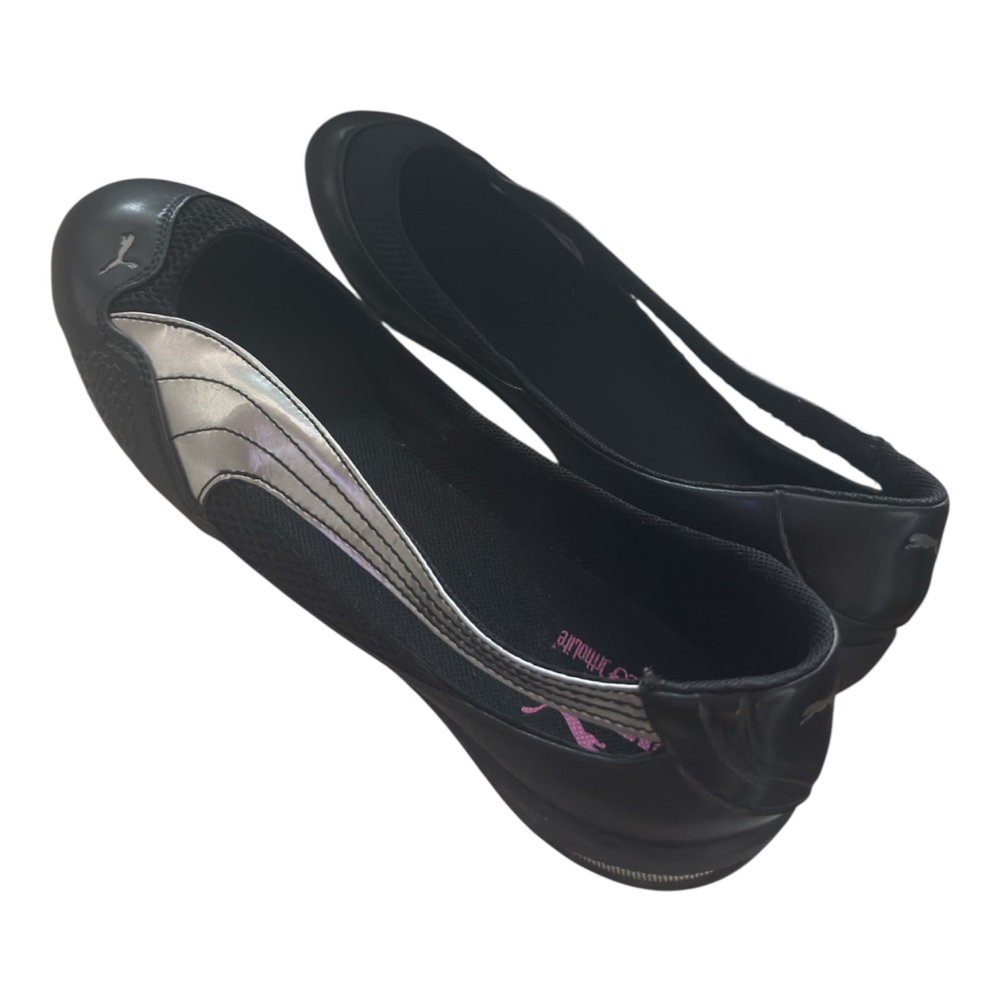Y2K 2000s Puma Archive Black/Silver Ballet Flats US 8