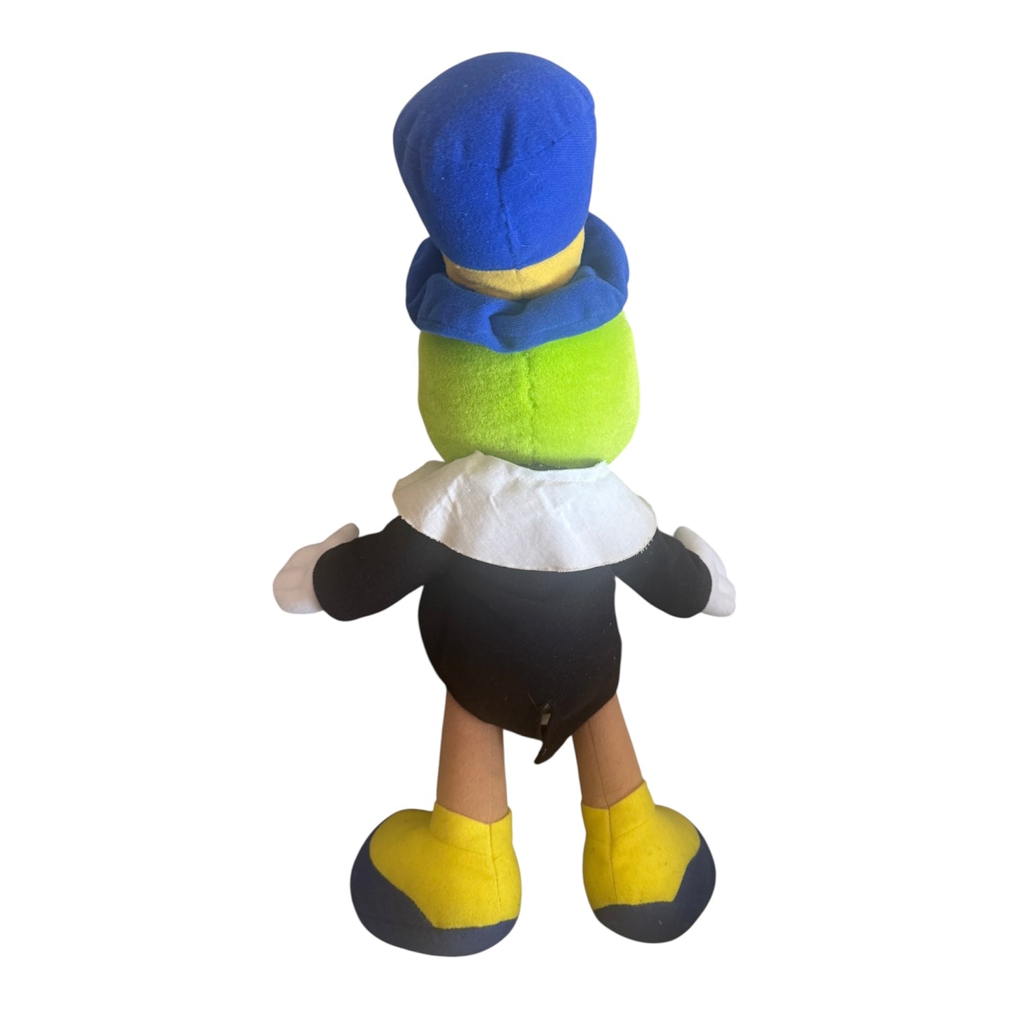 Back view of VTG 1992 Disney Jiminy Cricket official conscience stuffed animal toy 15"
