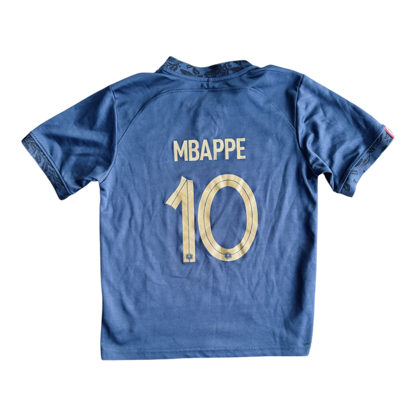 2022-23 France Kylian Mbappé #10 Nike Football Jersey Youth Size: 26