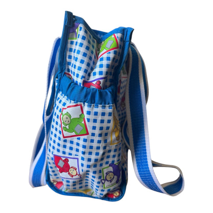 VTG 1998 Teletubbies Blue & White Gingham Mini Diaper Bag