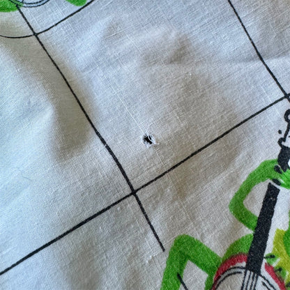 VTG 1980 The Muppets Kermit the Frog Playing Banjo Flat Sheet Size: TWIN