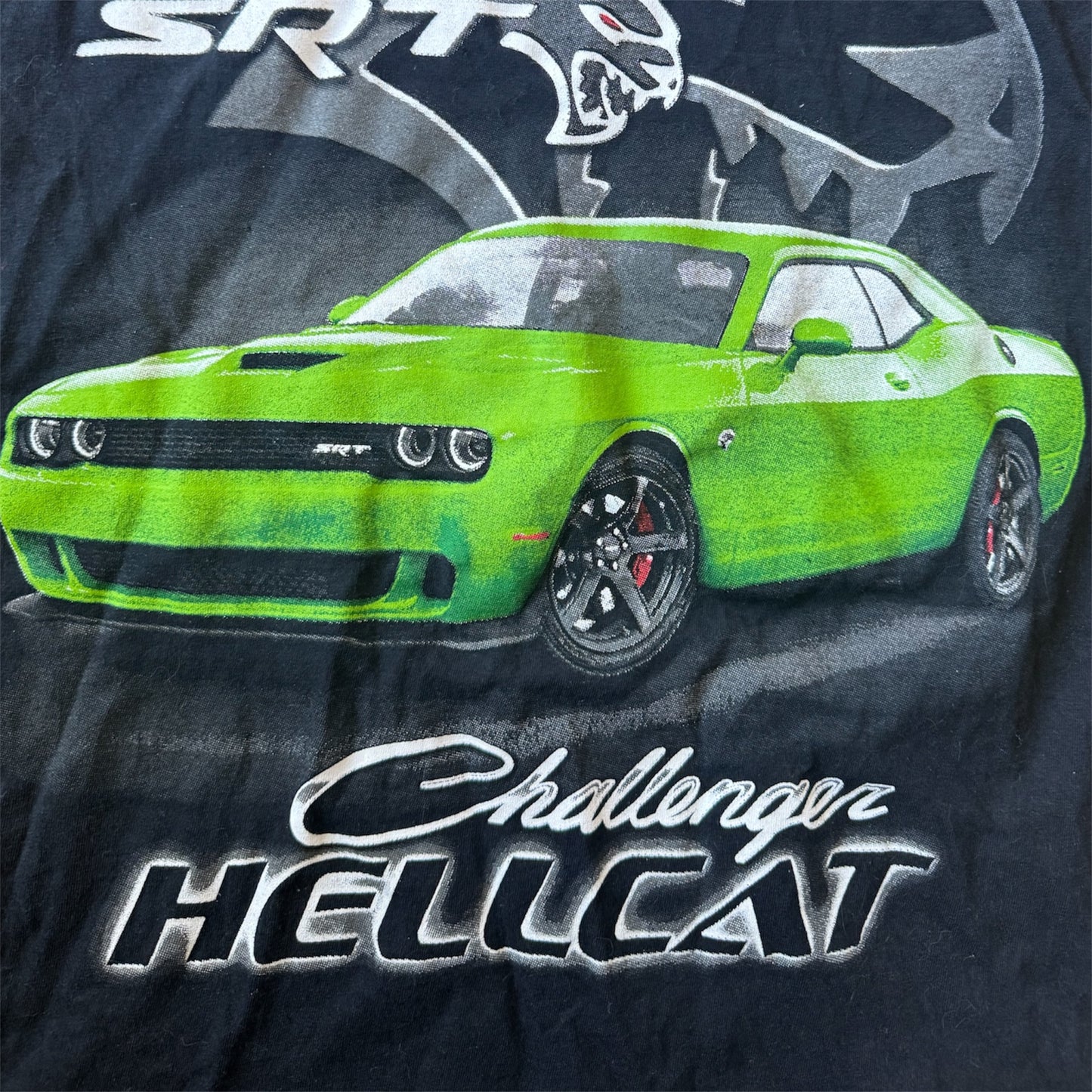 Dodge Challenger STR Hellcat FOTL HD Cotton Graphic Black T-Shirt Size: M