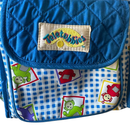 VTG 1998 Teletubbies Blue & White Gingham Mini Diaper Bag
