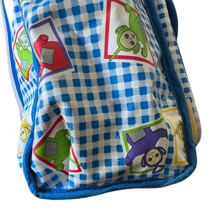 VTG 1998 Teletubbies Blue & White Gingham Mini Diaper Bag