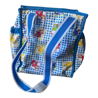 VTG 1998 Teletubbies Blue & White Gingham Mini Diaper Bag