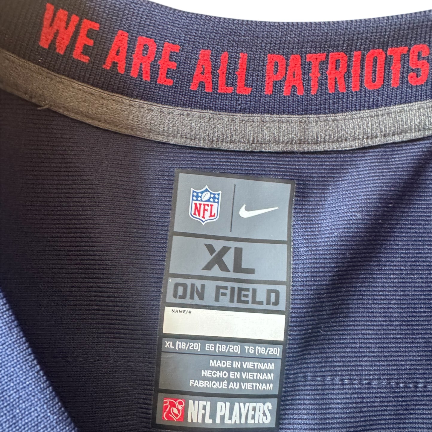 New England Patriots Nike On Field NFL Julian Edleman #11 Football Youth Jersey Size: XL (18/20)