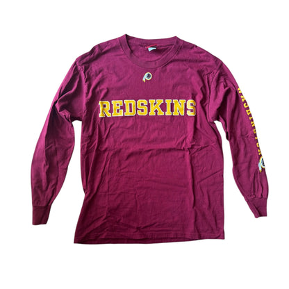 VTG '90s Washington Redskins NFL Burgundy Long Sleeve T-Shirt Size: L