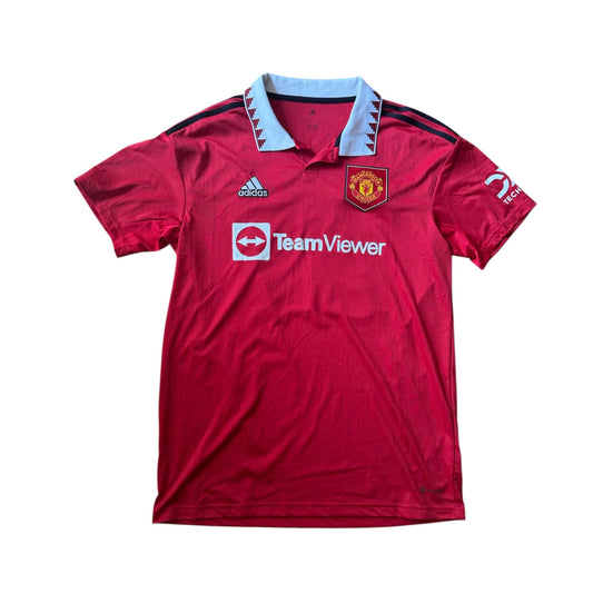 2022-23 Manchester United Jadon Sancho #25 Adidas Home Football Jersey Size: L