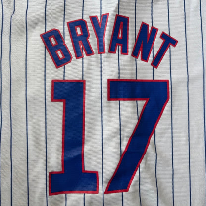 Chicago Cubs Majestic Kris Bryant #17 Pinstripe Youth Jersey Size: M (10/12)